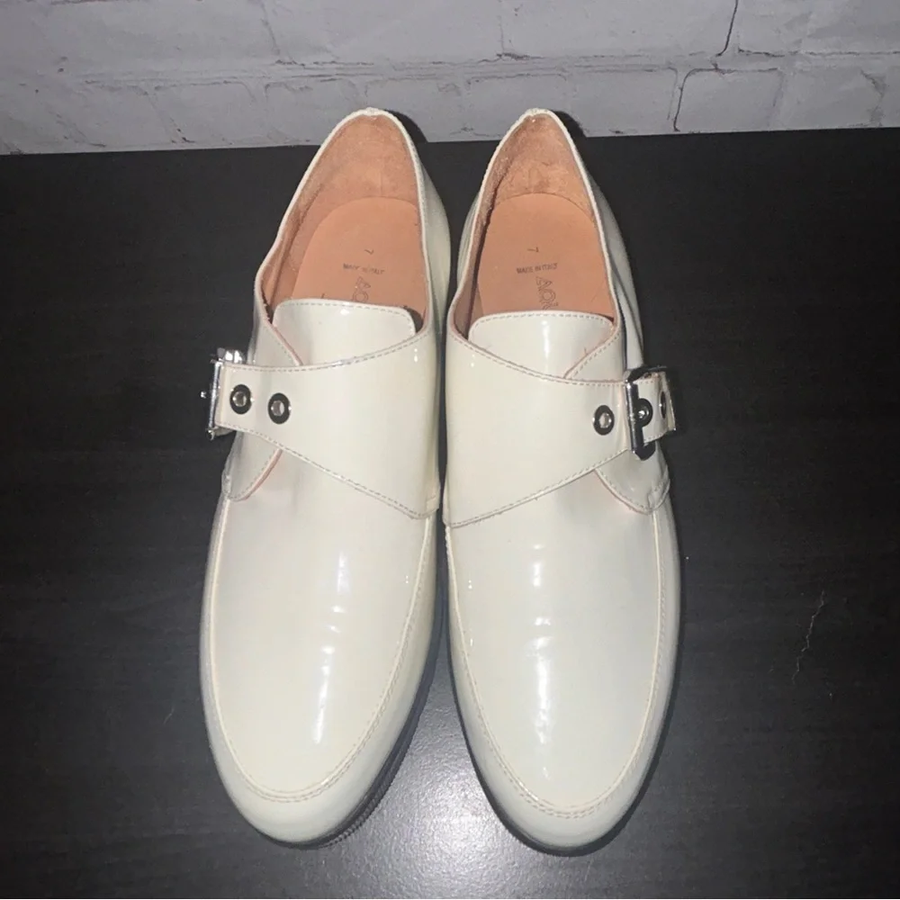 Aquatalia Patent‎ Leather Buckle Loafers women’s size 7
